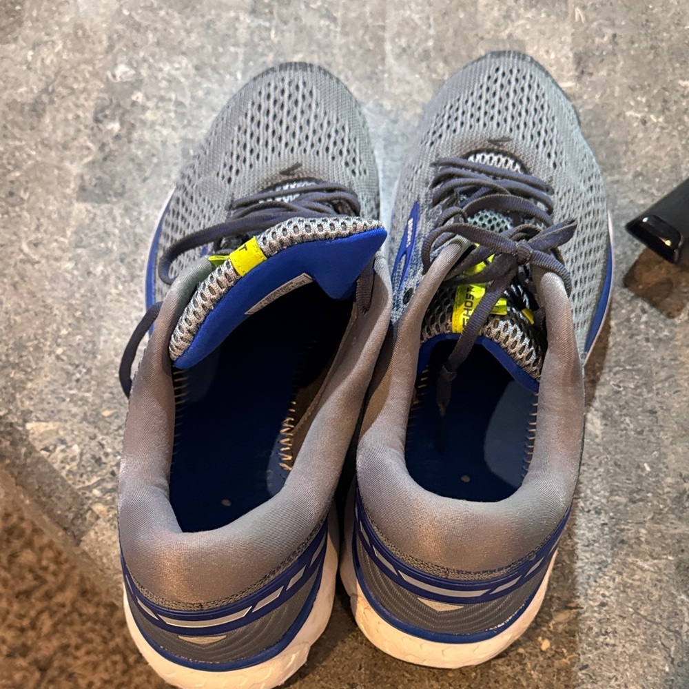 Brooks Gray and Blue Athletic Sneakers - Picture 8 of 9